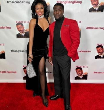 Eniko Parrish with her husband Kevin Hart in an event.
